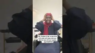 Having 4C hair as a hijabi isn&rsquo;t for the weak 😅 #4chair #hairsalon