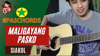 Maligayang Pasko guitar tutorial (chords) with intro for beginners - SIAKOL - songs for caroling
