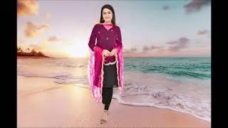 Embellished Plastic Mirror Net Dupatta for Womens & Girls With Half Curve Cut Design
