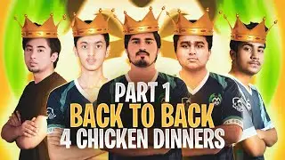 BACK TO BACK 4 CHICKEN DINNERS IN TOURNAMENT | TEAM BABLU | PART 1 | PUBG MOBILE