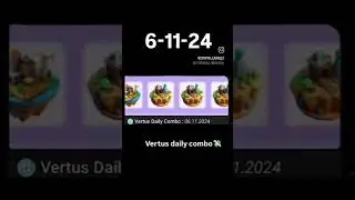 Vertus daily combo💸#vertus #mining #combo #crypto