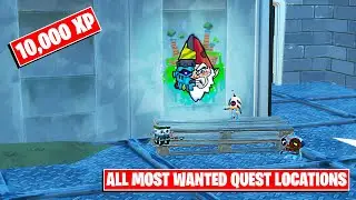 Fortnite Gnome Quest v14.30 all Locations! All 5 Most Wanted Secret Gnome Quest Locations