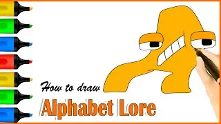 Drawing ALPHABET LORE letter A Easy #howtodraw #alphabetlore #lettera