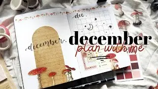 PLAN WITH ME | December 2022 | Bullet Journal Setup 🍄🏷️