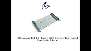 PCI-Express 16X 3.0 Flexible Black Extender High Speed Riser Cable