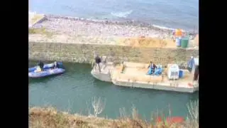 Îles saint Marcouf : 1ére Phase des traveaux