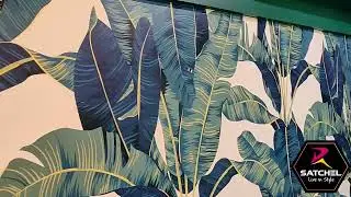 Customized #bananaleaf #wallpaper curated for a cafe