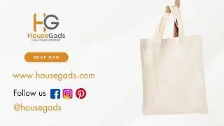 HOUSEGADS 100% Cotton Tote Bags | Eco-Friendly Reusable Grocery Bags | Premium Cloth Shopping Bag