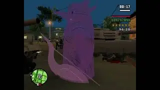 GTA SAN Sasuke in street policewar PART 2