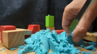 Satisfying ASMR Joy: Kinetic Sand & Wooden Bricks - 18 Minutes of Pure Relaxation