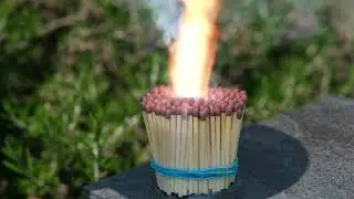 Spontaneous Ignition of Matches by Means of heat from Concentrated Sunlight through Magnifying Glas