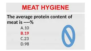 food hygiene || MCQ on meat and meat product || livestock product and technology