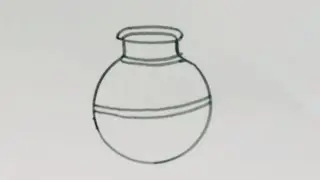 How to draw a Pot//Pot drawing easy step by step//Easy drawing for kids.