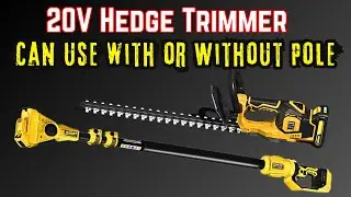 20V Cordless Hedge Trimmer Works Hand Held or as Pole Hedge Trimmer Better than Harbor Freight Atlas