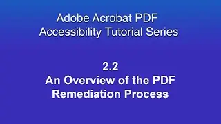 2.2 An Overview of the PDF Remediation Process