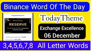 Binance Word of the Day Answer Today 06 January 2026 | Theme Exchange Excellence Binance Crypto WODL