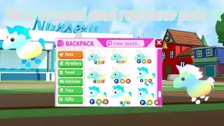 *NEW* CRYSTAL AND RAINBOW PETS X4 AND CRYSTAL CAVE ADOPT ME UPDATE!!!