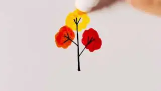 Fall Trees Drawing Tutorial | Easy Marker Art