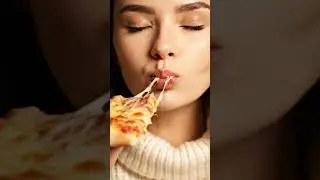 Beautiful Russian Girl Eating Cheesy Pizza 🍕 | #asmr #mukbang #food #pizza #youtubeshorts #ytshorts