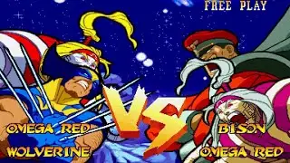 PS4 Marvel Super Heroes vs Street Fighter Wolverine and Omega Red arcade mode