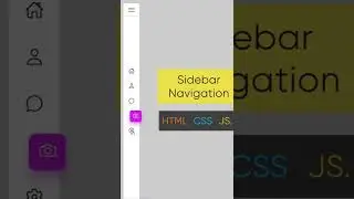 Dashboard Sidebar Navigation Menu | HTML, CSS , JavaScript #Shorts