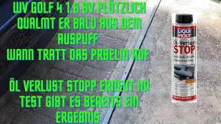 Vw Golf 4 1.6 pl&ouml;tzlich blauer qualm aus dem auspuff/&Ouml;l Verlust stopp Test FULLHD/Deutsch