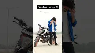 Photoshoot with bike📸 #rajpicture #short #bike #duke #pose  #youtubeshorts #photoshoot #artist #edit