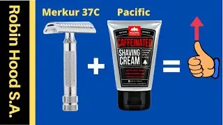 Merkur 37C + Pacific Caffeinated Shaving Cream | A Winning Combo
