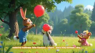 Puffy and Bobo&rsquo;s Colorful Balloon Adventure 🎈 | No-Talking Kids Cartoon | 4K