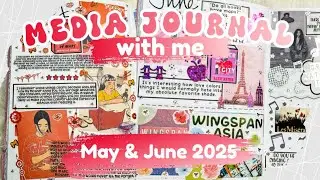 Media Journal With Me📚🎬🎶May & June in my 2025 media journal📔chat + journal all my media w/ me!