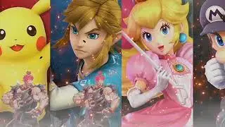 Super Smash Bros Ultimate - Gameplay - Solo Battle - Pikachu, Link, Peach, Mario