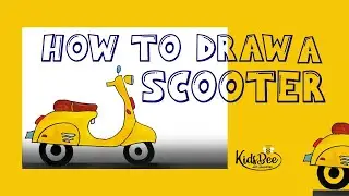 How To Draw A scooter Step by step | learn simple scooter drawing easy drawing to beginners