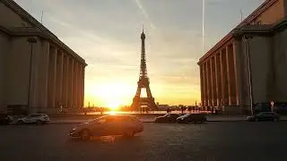 Pov footage gopro in Paris Trocadero Tour Eiffel  4K