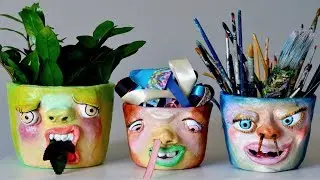 DIY Monster Bowl / Planter using air dry clay
