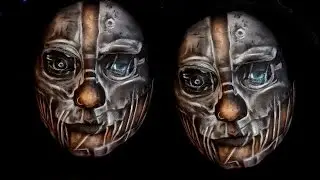 Dishonored Videogame Corvo Mask Halloween Makeup Tutorial | Jordan Hanz