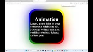 CSS Animation | Short Video | Tutorial | how to use conic-gradient, @keyframes, and CSS variables