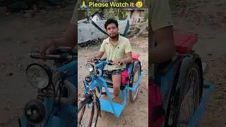 Handicapped Man In Electric Try cycle || #shorts #vlog #minivlog  #myfirstvlog