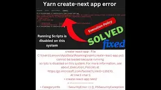 Running Scripts is disabled on this system || how to fix create react app problem  #reactjs #angular