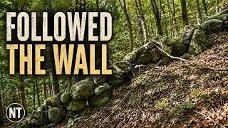 Old spot found by following this crazy stone wall up the hill metal detecting