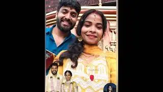 Sundari serial hero jishnu menon & his wife #suntv #sundari #marriage #shortsviral