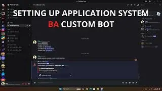 Setting up applications in BA custom bot (discord)