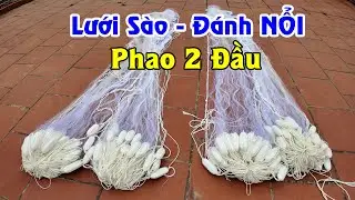 Floating Pole Fishing Net | 6m High - 90m Long - 12cm Mesh Size, 2 Float Balls at Both Ends #1,60...