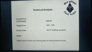 Coal India Swing Trade 140-145