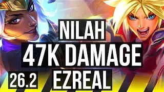 NILAH & Yuumi vs EZREAL & Thresh (ADC) | 47K damage | BR Challenger | 26.2