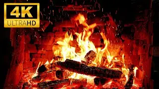 The MOST Beautiful 4K Fireplace for January 🔥 Relaxing Fireplace Ambience with Crackling Fire Sounds