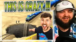 Mr Beast Train Vs Giant Pit Reaction