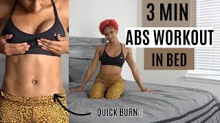 3 MIN ABS WORKOUT IN BED | quick & easy burn at home
