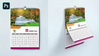 Photoshop Calendar Design with Mockup | Easy Poster Calendar Tutorial