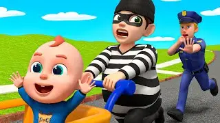 Police Chase the Thief | Protect the Baby | Kids Safety Song | Rosoo Nursery Rhymes & Kids Song