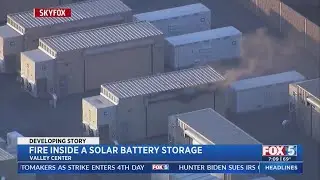Fire Inside Solar Battery Storage